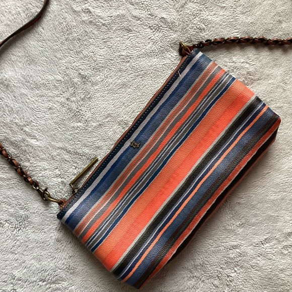 Elliott Lucca Handbags - Elliott Lucca Vintage Y2K Artisan Harmony Striped Crossbody Bag Vegan Leather